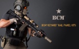 Krytky KeyMod lišty BCM, 5.5" - šedé, 5 ks Bravo Company
