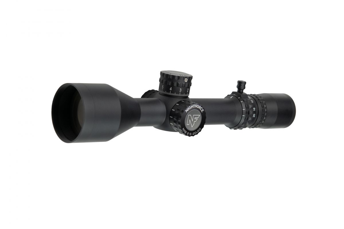 Nightforce NX8 - 2.5-20x50 mm F2 - ZeroStop - .25 MOA - PTL - MOAR-CF2