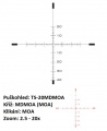 US Optics TS-20x - 2.5-20x50 mm, tubus 34 mm, FFP, MDMOA (MOA)
