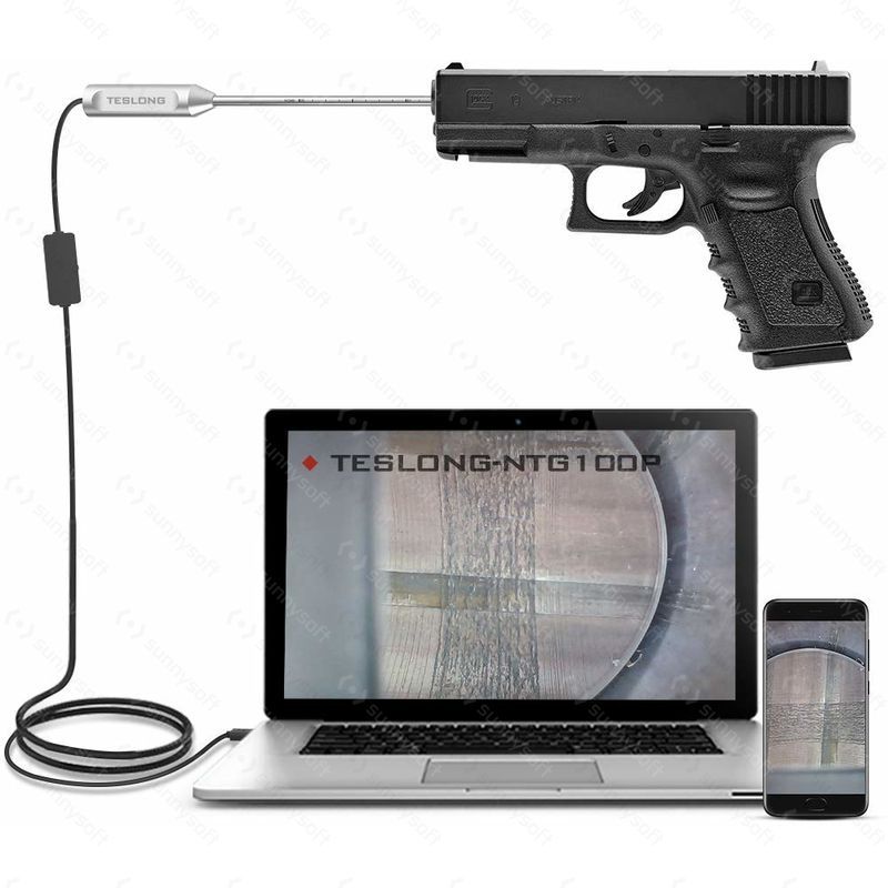 Borescope - USB kamera (endoskop) Teslong pro kontrolu hlavně pistole od kalibru .20"