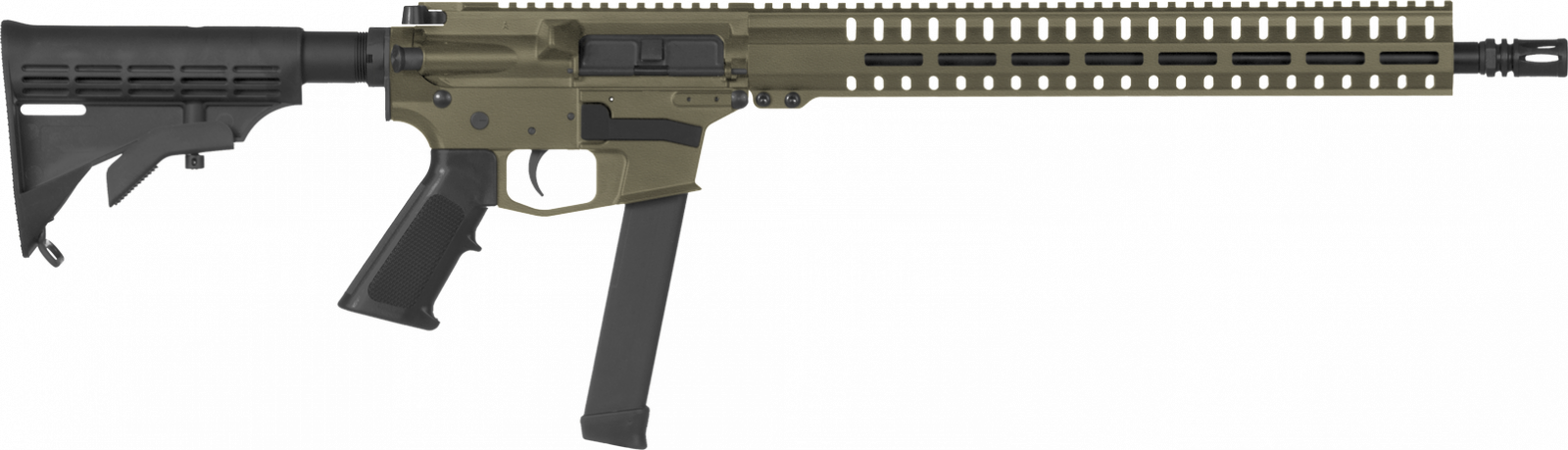 Samonabíjecí puška CMMG Resolute 100 Rifle MkGs - 9 x 19, olivová
