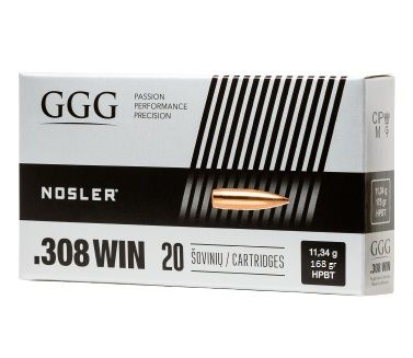 GGG náboj .308 WIN - HPBT 168grn Nosler