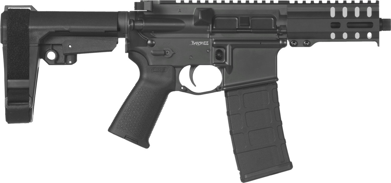 CMMG Banshee 300 Pistol Mk4 - 9 x 19, RDB, na konverzní zásobníky, grafitová