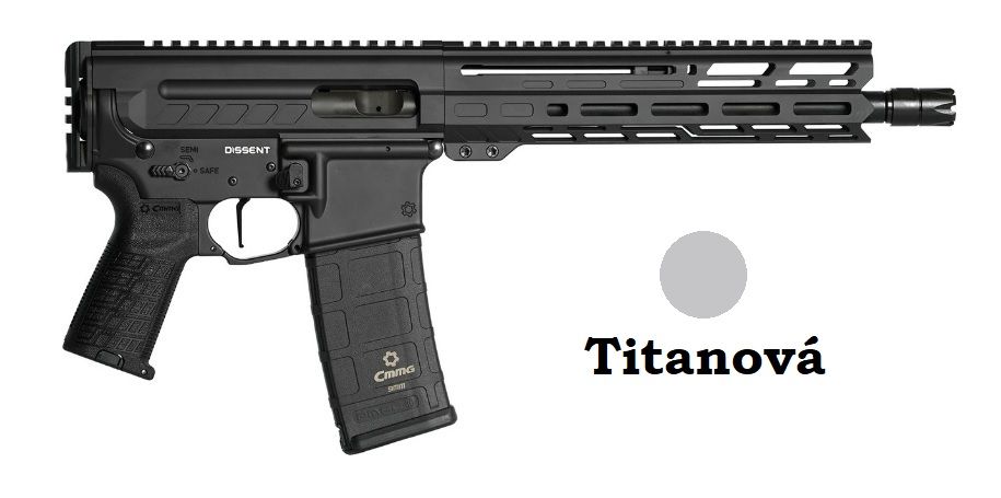 CMMG Dissent Pistol Mk4 - 9 x 19, 10.5, RDB, na konverzní zásobníky, barva titanová