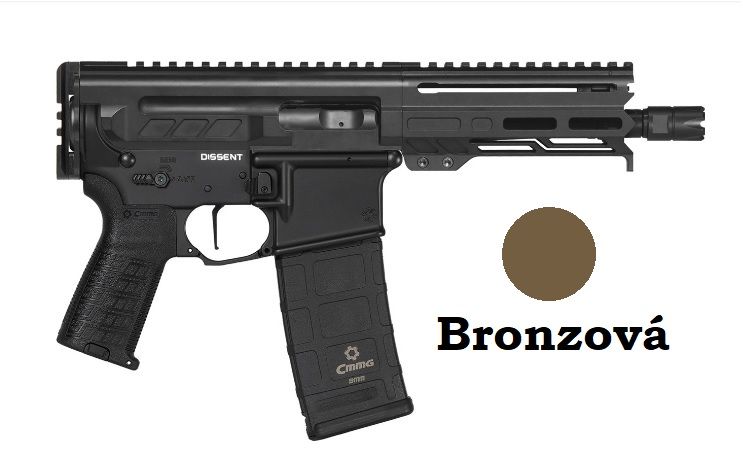 CMMG Dissent Pistol Mk4 - 9 x 19, 6.5, RDB, na konverzní zásobníky, bronzová