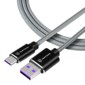Tactical nabíjecí kabel Fast Rope Super Charge s kevlarovým vláknem - USB-A/USB-C, 1m, šedý