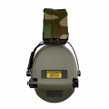 Sordin střelecká sluchátka Supreme Pro-X LED - zelené mušle, camo látka, gelové náušníky, LED světlo