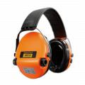 Sordin střelecká sluchátka Supreme Pro-X - oranžové mušle, černá kůže, PVC náušníky