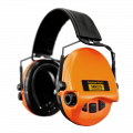 Sordin střelecká sluchátka Supreme Pro-X Slim - oranžové mušle, černá kůže, PVC náušníky