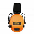 Sordin střelecká sluchátka Supreme Pro-X Slim - oranžové mušle, černá kůže, PVC náušníky